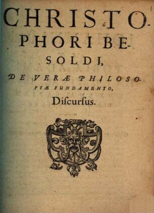 De Iure Imperialium Civitatum In Immutanda Religione, Discursus : [Christoph Besold]