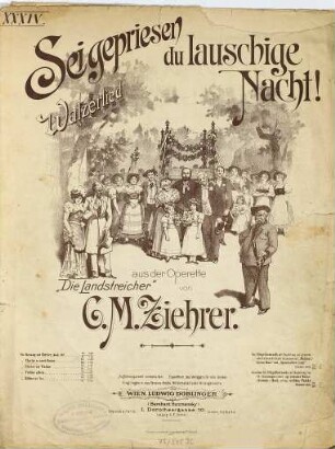 Sei gepriesen du lauschige Nacht! : Walzerlied : aus der OPerette "Die Landstreicher"