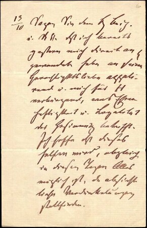 5-10-3-2.0000: Carl Anton, Fürst von Hohenzollern-Sigmaringen; diverse Schreiben ff.: Handgeschriebene Notiz, wahrscheinlich von Hammers