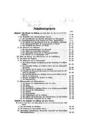 Inhaltsverzeichnis