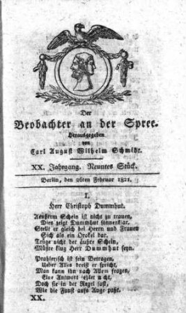 9. Stueck, 26. Februar 1821