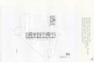 Wohnen Schöneberger Straße, Berlin-Tempelhof (Diplomarbeit bei Kurt Dübbers): Grundriss Normalgeschoss 1:200