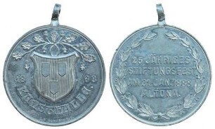 Altona, tragbare Medaille auf das 25jährige Stiftungsfest der Kunsthalle