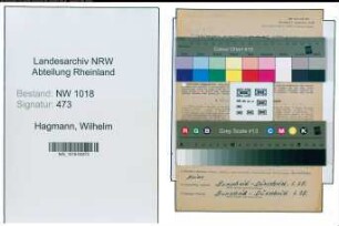 Entnazifizierung Wilhelm Hagmann , geb. 27.12.1899 (Arbeiter)