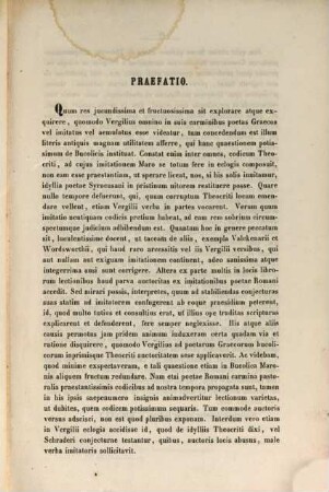De poetarum Graecorum bucolicorum inprimis Theocriti carminibus in eclogis a Vergilio Expressis libri duo, I