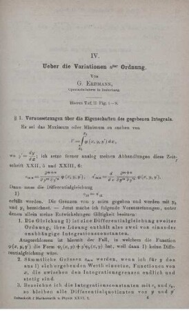 IV. Ueber die Variationen nter Ordnung.