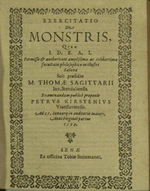 Exercitatio de monstris