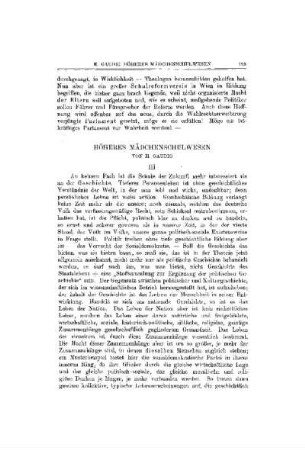 Höheres Mädchenschulwesen : (Fortsetzung)