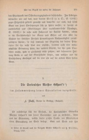 273-296 Über die Seelenlehre Meister Eckhart's, im Zusammenhang seiner Speculation dargestellt