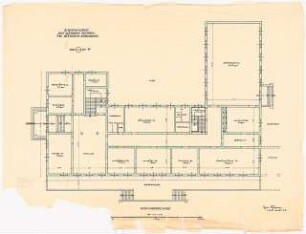 Hotel in einem Seebad: Grundriss Erdgeschoss 1:100