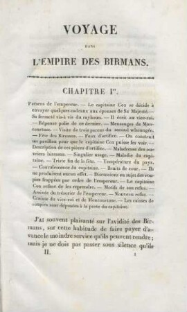 Chapitre Ier. Présens de l'empereur ...