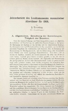 39: Jahresbericht des Landesmuseums nassauischer Altertümer für 1908