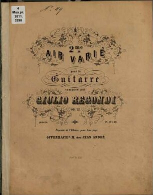 2me air varié pour la guitarre : op. 22