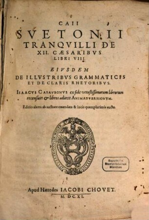 De duodecim caesaribus libri VIII