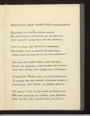 Beispiele der Sanftmut (Gesichte der Sanftmut, Fegefeuer XV, 85 - 114) : [SW X/XI: h3]; [SW X/XI, S. 66-67/179]