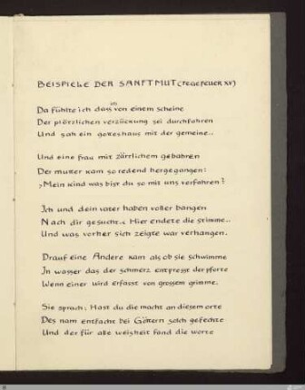 Beispiele der Sanftmut (Gesichte der Sanftmut, Fegefeuer XV, 85 - 114) : [SW X/XI: h3]; [SW X/XI, S. 66-67/179]