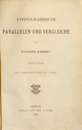 Ethnographische Parallelen und Vergleiche
