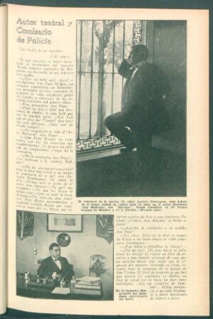 Autor teatral y Comisario de Policía