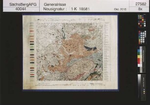Geognostische Spezialkarte des Königreichs Sachsen und der angrenzenden Länderabteilungen (mit Profilen, auf Grundlage der Schliebenschen Karte)