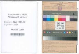 Entnazifizierung Josef Knauth , geb. 31.07.1898 (Betriebsleiter)