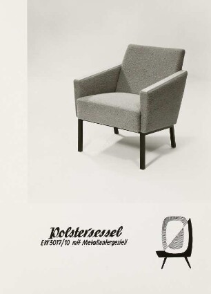Polstersessel mit Metalluntergestell (Modell 3017/10)