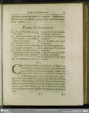Pars Generalis