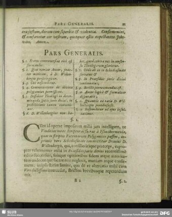 Pars Generalis