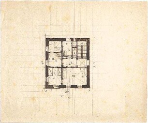 Bühlmann, Josef; Haus erhöht zur Straße - Grundriss