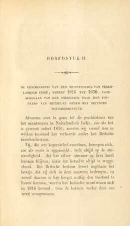 Hoofdstuk II. De geschiedenis van het muntstelsel van Nederlandsch Indie, ...
