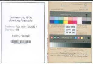 Entnazifizierung Richard Steller , geb. 11.01.1913 (Friseurmeister)