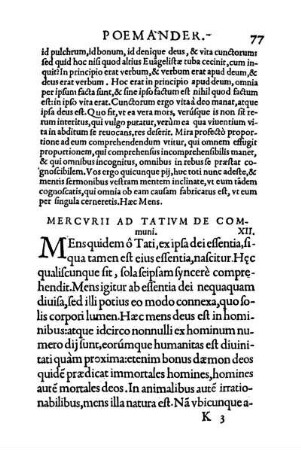 Mercurii Ad Tatium De Communi. XII.