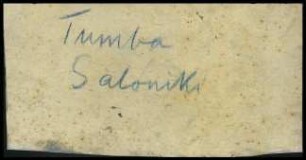 Fundzettel Tumba Saloniki
