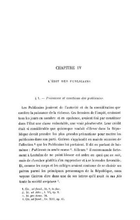 Chapitre IV L'Édit Des Publicains