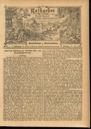 Ausgabe vom Sonntag, den 10. Dezember 1899.