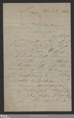 Brief von Rudolf Weigel vom 27.07.1860