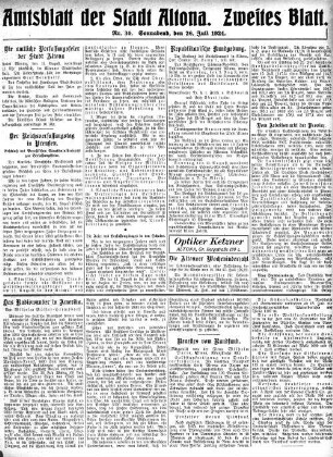 Nummer 30. Zweites Blatt. : Sonnabend, den 26. Juli 1924