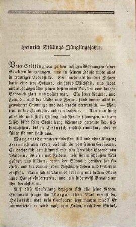 Heinrich Stillings Jünglings-Jahre : eine wahrhafte Geschichte