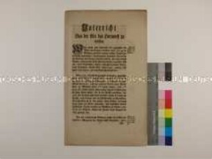 Aufklärerische Schrift zur Verbesserung der Zugbullenmast