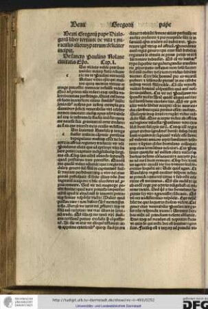 Beati Gregorii pape Dialogorum liber tertius, de vita et miraculis aliorum patrum feliciter incipit.