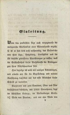 Die Brunnen- und Molken-Anstalt zu Salzbrunn, 2. Für die Aerzte