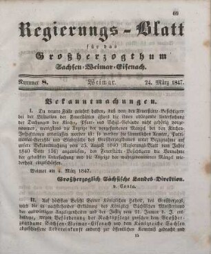 Nr. 8 : 24. März 1847