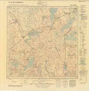 2238 Zehna, Topographische Karte 1:25000 (4cm - Karte)