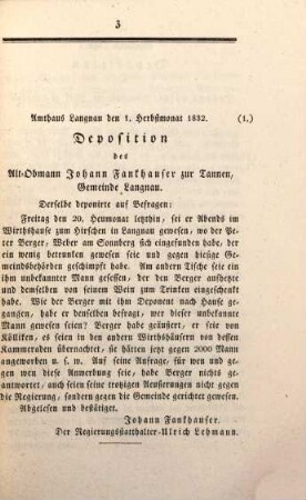 Untersuchungsakten über die in der Republik Bern im Jahr 1832 stattgefundenen Reaktionsversuche. 53, Untersuchungsacten gegen Jacob Liechti zu Schüppach, Gemeinde Signau und Peter Berger am Sonnberg, Gemeinde Langnau