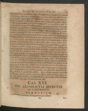 Cap. XVI. De Alimentis Debitis Ex Contractu.
