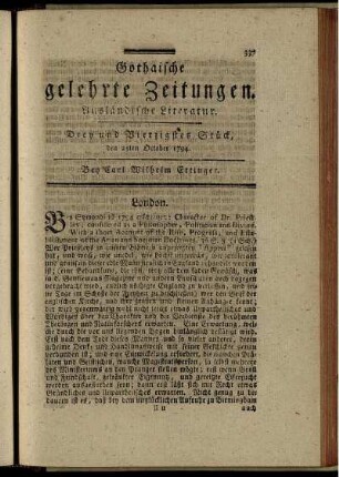 Drey und Vierzigstes Stück, den 25ten October 1794.