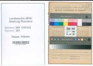 Entnazifizierung Wilhelm Deppe , geb. 08.12.1897 (Lehrer)