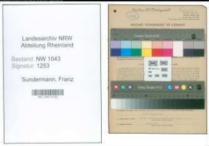 Entnazifizierung Franz Sundermann , geb. 26.05.1885 (Landwirt)