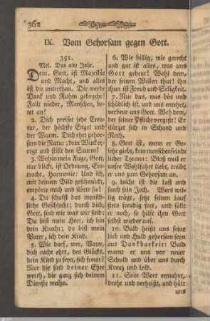 IX. Vom Gehorsam gegen Gott.