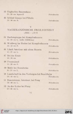 V Nachfranzösische Freilichtzeit 1866-1878 (Nr.44-91)