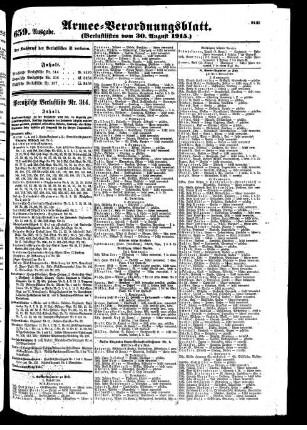 659. Ausgabe. Montag, 30. August 1915